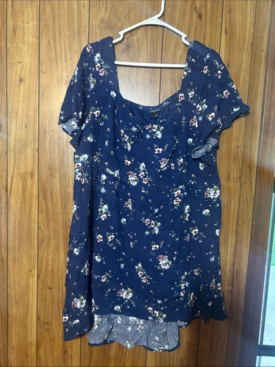 torrid Tops - torrid Navy Floral Square Neck Tunic